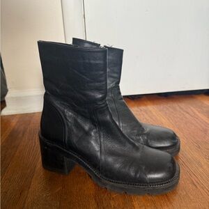 steve madden chunky heel ankle boots